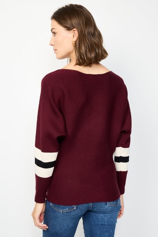 Camisola - Branco, preto e vermelho