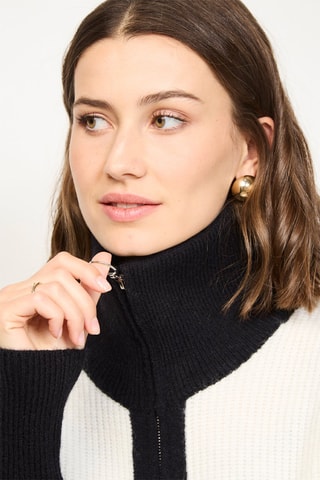 Kasjmier Vest  - Wit en zwart