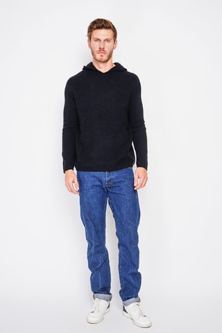 Camisola com capuz - Preto