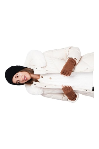 Vingerloze Handschoenen Blauw - Bruin