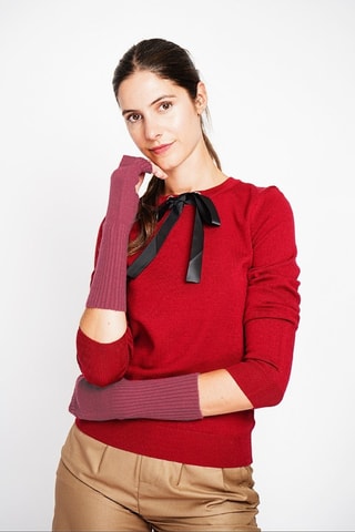 Vingerloze Handschoenen Lichtblauw - Rood