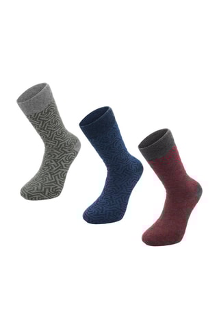 6 Paar Sokken Grijs, marineblauw en rood