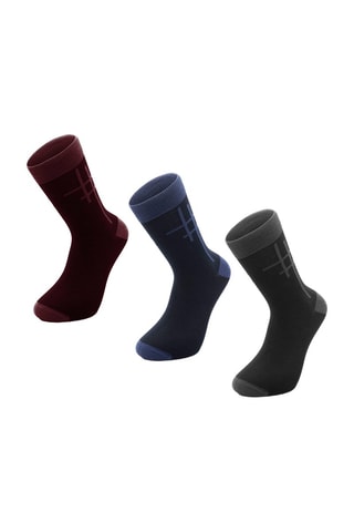 6 Paar Sokken Bordeauxrood, marineblauw en donkergrijs