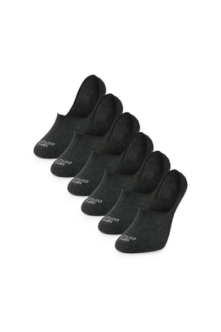 6 Paar Enkelsokken Donkergrijs