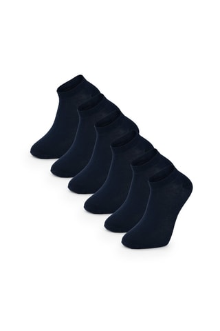 6 Paar Enkelsokken Marineblauw