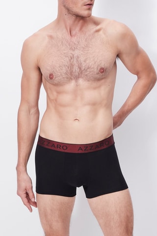 2 Boxers Zwart en Steenrood