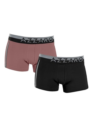 2 Boxers Zwart en Steenrood