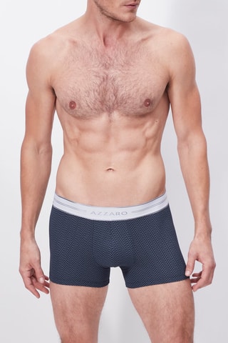 2 Boxers Donkergrijs en Marineblauw