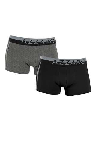 2 Boxers Zwart en Gemêleerd Donkergrijs