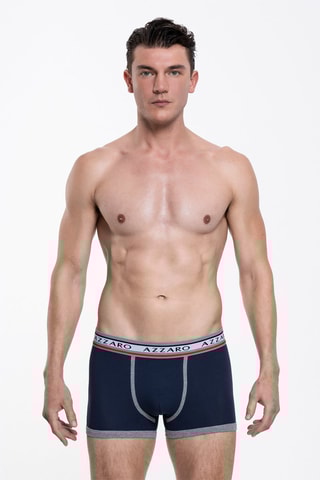 3 Boxers Marineblauw, Wit en Rood