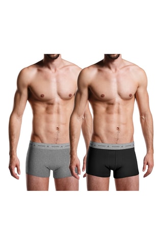 2 Boxers Grijs en Zwart