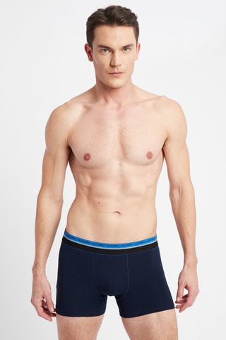3 Boxers Marineblauw, grijs en zwart
