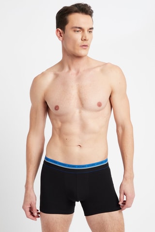 3 Boxers Marineblauw, grijs en zwart