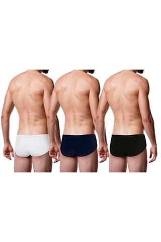 3 Slips Wit, zwart en marineblauw