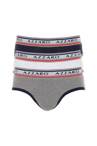 3 Slips Wit, Marineblauw en Gemêleerd Grijs