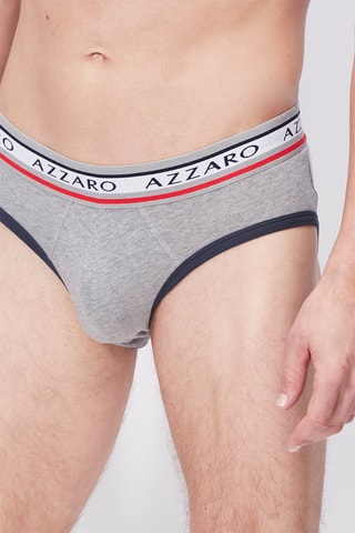 3 Slips Wit, Marineblauw en Gemêleerd Grijs