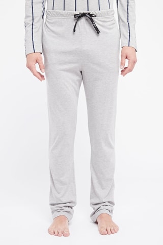 Pyjama Gemêleerd Grijs en Marineblauw