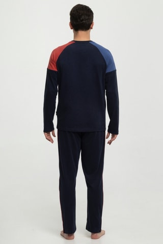 Pyjama Oslo - Marineblauw en Rood