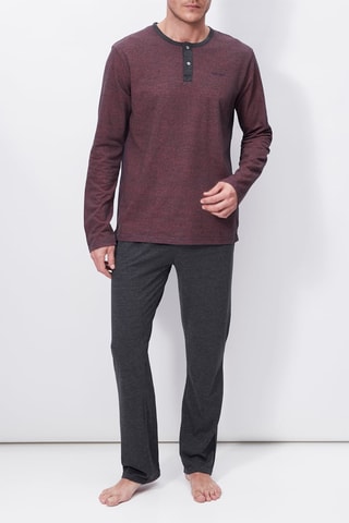 Pyjama Bordeauxrood en Grijs