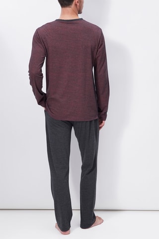 Pyjama Bordeauxrood en Grijs