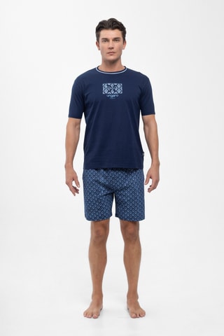 Pyjama - Marineblauw en Hemelsblauw