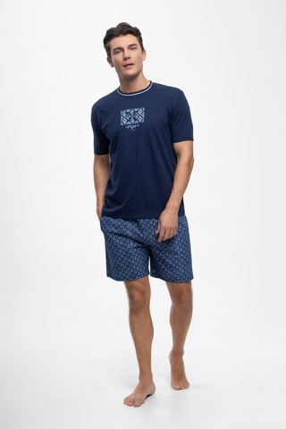 Pyjama - Marineblauw en Hemelsblauw