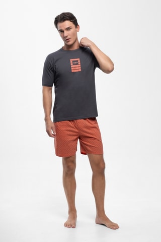 Pyjama - Grijs en Oranje