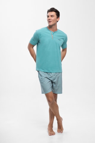 Pyjama - Turquoise en Lichtblauw