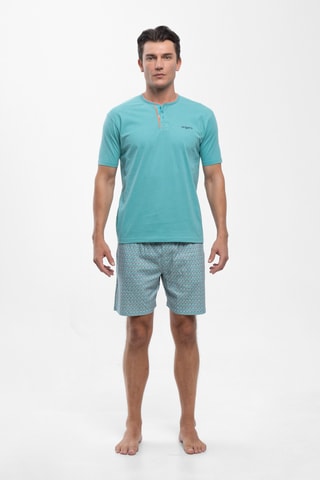 Pyjama - Turquoise en Lichtblauw