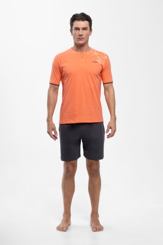 Pyjama - Koraalrood en Zwart