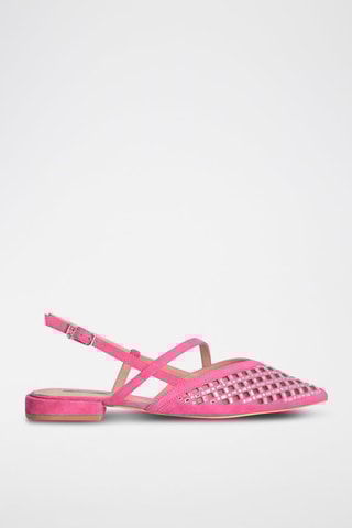 Sling-back en cuir de chèvre Viola - Rose