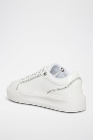 Baskets plateformes en cuir Kylie - Blanc