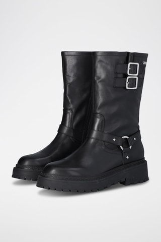 Bottes en cuir de taureau Rumi - Noir