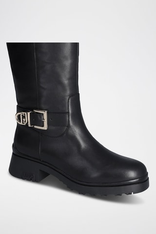 Bottes en cuir de taureau New Nancy - Noir