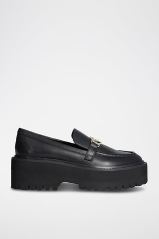 Mocassins plateformes en cuir Forty - Noir