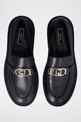 Mocassins plateformes en cuir Forty - Noir