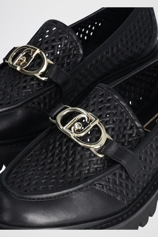 Mocassins en cuir de chèvre Cora - Noir