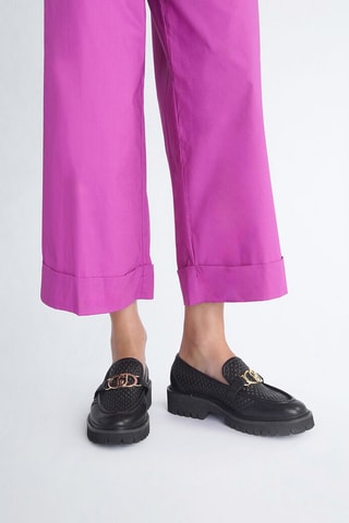 Mocassins en cuir de chèvre Cora - Noir