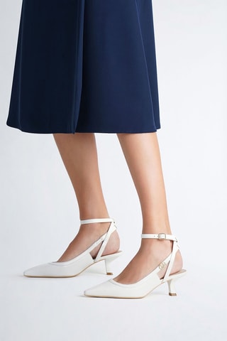 Escarpins en cuir de chèvre Gemy - Blanc