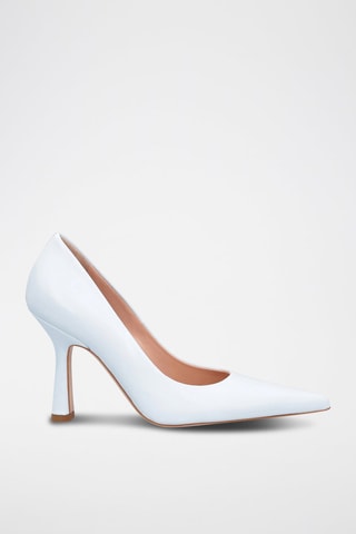 Escarpins en cuir de chèvre et cuir de bélier Pointy - Blanc - Léonie Hanne x Liu Jo