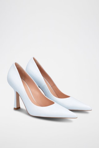 Escarpins en cuir de chèvre et cuir de bélier Pointy - Blanc - Léonie Hanne x Liu Jo