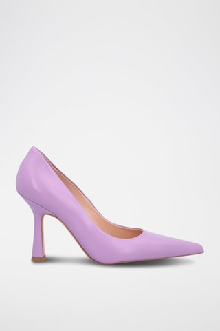 Escarpins en cuir de chèvre et cuir de bélier Pointy - Violet - Léonie Hanne x Liu Jo