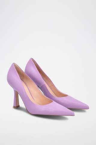 Escarpins en cuir de chèvre et cuir de bélier Pointy - Violet - Léonie Hanne x Liu Jo