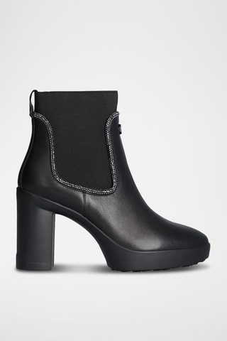 Bottines Chelsea en cuir de taureau Now - Noir