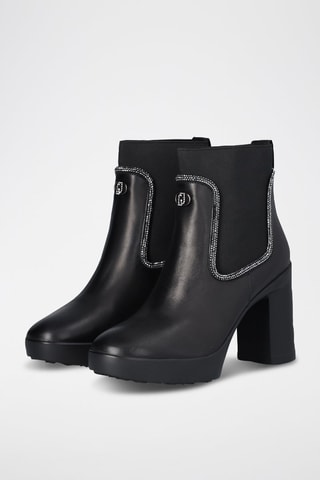 Bottines Chelsea en cuir de taureau Now - Noir