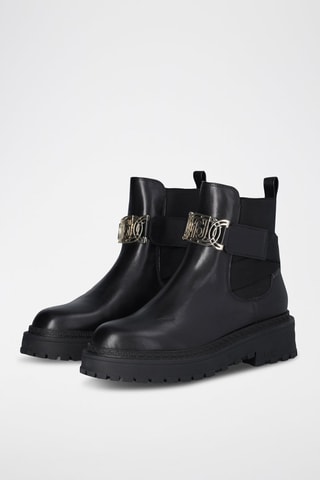 Bottines en cuir de taureau Rumi - Noir