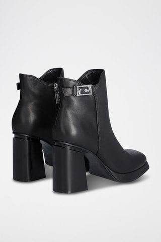 Bottines en cuir de chèvre - Noir