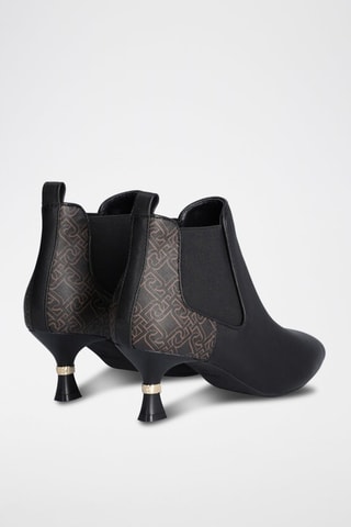 Low boots en cuir de chèvre - Noir et marron