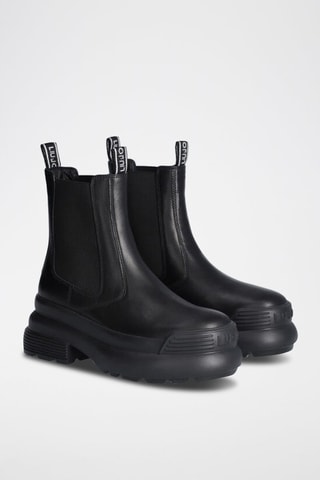 Bottines Chelsea en cuir - Noir