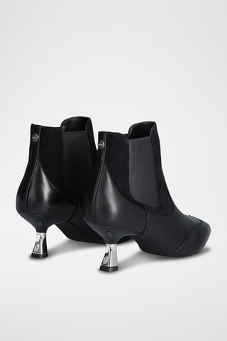 Bottines Chelsea en cuir Sandie - Noir